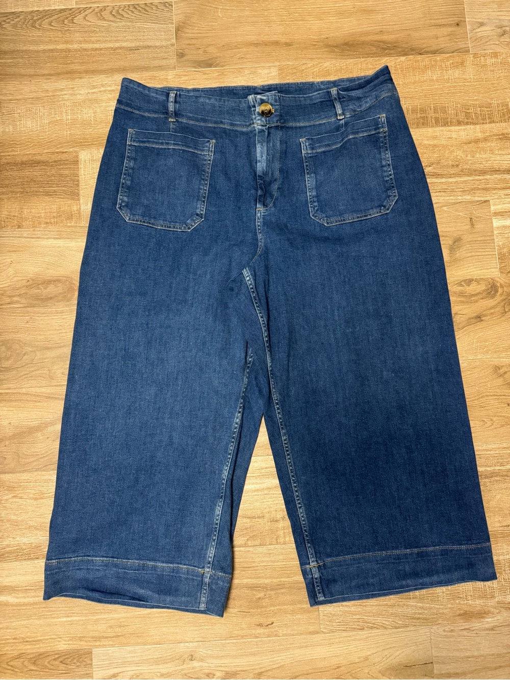 Maeve Colette High-Rise Wide-Leg Cropped Jeans Anthropologie $138 Size 22W NWOT - Picture 5 of 8